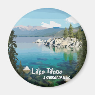 Lake Tahoe A sprinkle of bling California Magnet