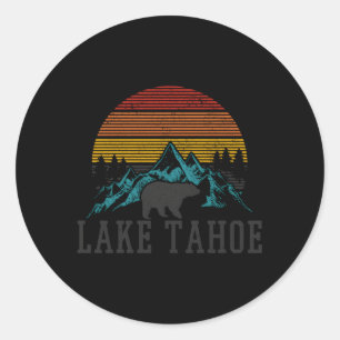 Lake Tahoe Bear Mountains California Classic Round Sticker