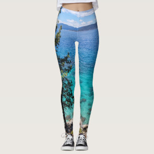 Lake Tahoe Blue Green Waters Leggings