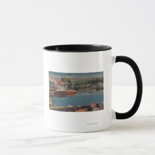 Lake Tahoe, CA - Boat Harbour at Bijou Wooden Mug