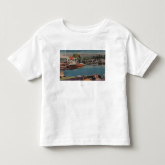 Lake Tahoe, CA - Boat Harbour at Bijou Wooden Toddler T-Shirt