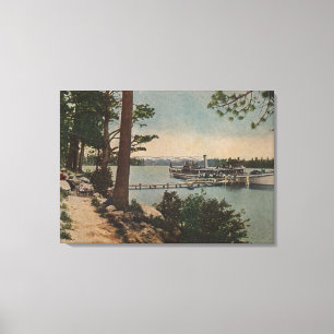 Lake Tahoe, CA - Emerald Bay View with Steamer Canvas Print