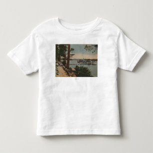 Lake Tahoe, CA - Emerald Bay View with Steamer Toddler T-Shirt