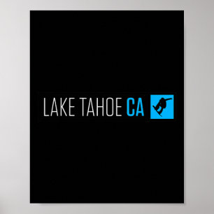 Lake Tahoe Ca Snowboard Box Type Poster
