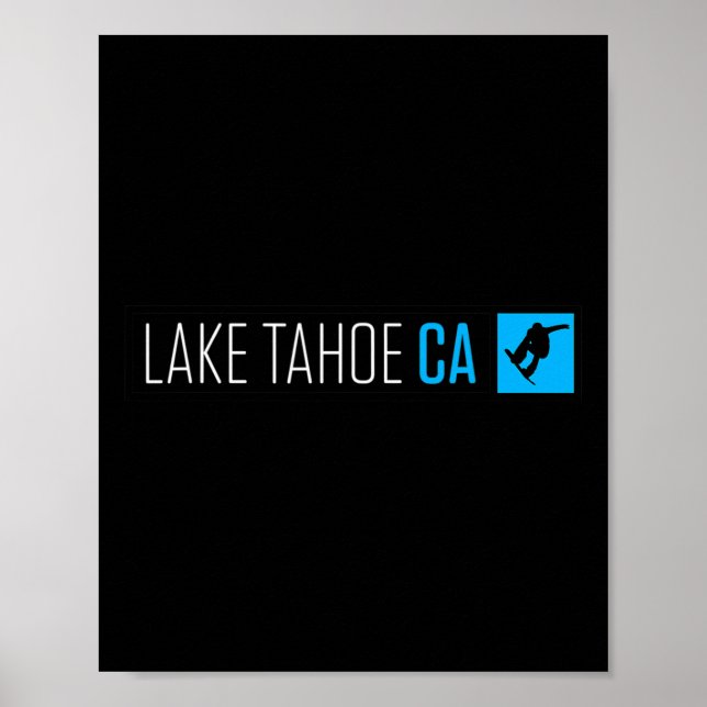 Lake Tahoe Ca Snowboard Box Type  Poster (Front)