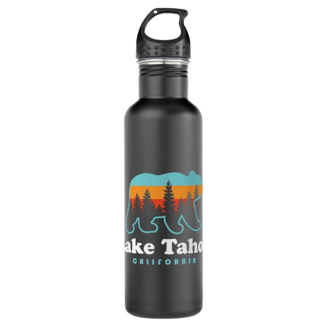 Lake Tahoe California Bear Mountains Hiking Pullov 710 Ml Water Bottle (Front)