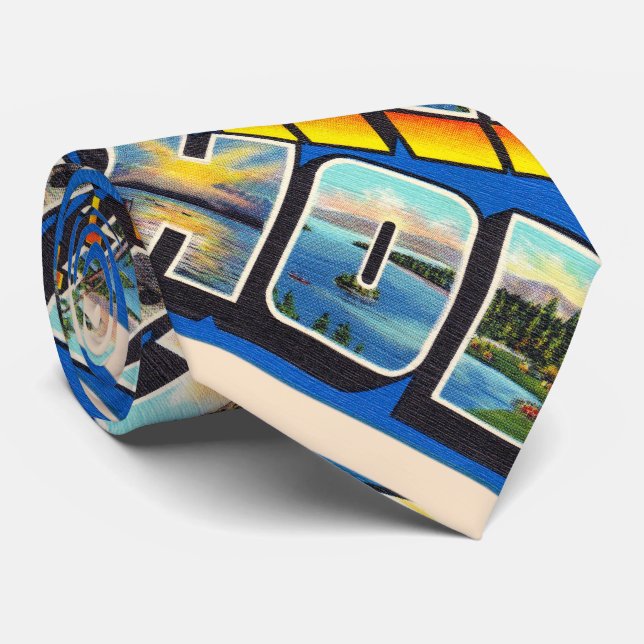 Lake Tahoe California CA Large Letter Postcard Tie (Rolled)