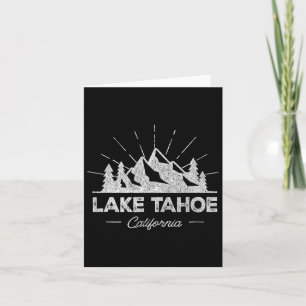 Lake Tahoe California Ca T Shirt Vintage Hiking Re Card