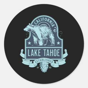 Lake Tahoe California Classic Round Sticker