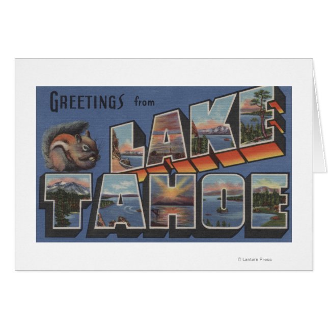Lake Tahoe, California - Large Letter Scenes (Front Horizontal)