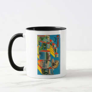 Lake Tahoe, California - Large Letter Scenes Mug