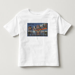 Lake Tahoe, California - Large Letter Scenes Toddler T-Shirt