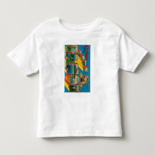 Lake Tahoe, California - Large Letter Scenes Toddler T-Shirt