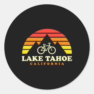 Lake Tahoe California Mountain Biking Mtb Trails R Classic Round Sticker