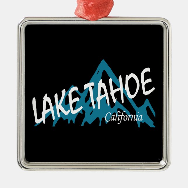Lake Tahoe California Mountains Metal Tree Decoration (Front)