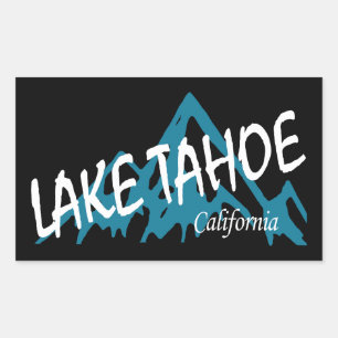 Lake Tahoe California Mountains Rectangular Sticker