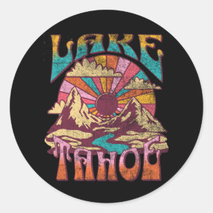 Lake Tahoe California Nature Hiking Mountains Outd Classic Round Sticker