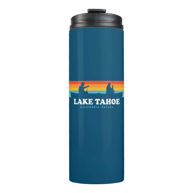 Lake Tahoe California Nevada Canoe Thermal Tumbler (Front)