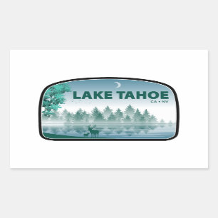 Lake Tahoe California Nevada Deer Rectangular Sticker