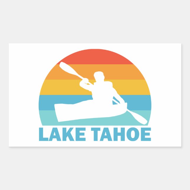 Lake Tahoe California Nevada Kayak Rectangular Sticker (Front)