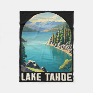 Lake Tahoe California Nevada Mountain Hiking Skiin Fleece Blanket
