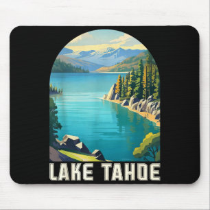 Lake tahoe california nevada mountain hiking skiin mouse mat