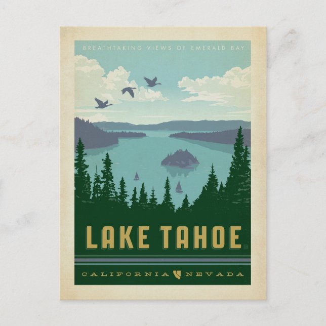 Lake Tahoe | California & Nevada Postcard (Front)