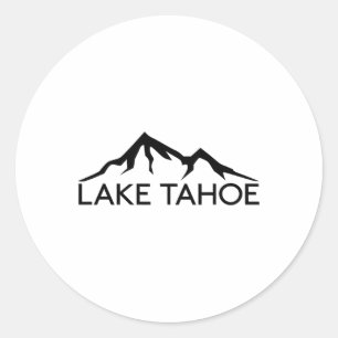 Lake Tahoe California Nevada Skiing Classic Round Sticker