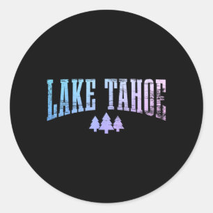 Lake Tahoe California Nevada Trees Nature Pride Classic Round Sticker
