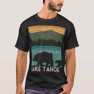 Lake Tahoe California Nevada Vintage Bear Camping  T-Shirt