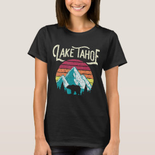 Lake Tahoe California Nevada Vintage Bear Camping T-Shirt