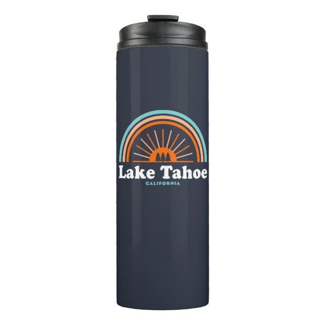 Lake Tahoe California Rainbow Thermal Tumbler (Front)