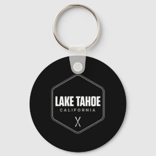 Lake Tahoe California Ski T Key Ring