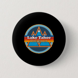 Lake Tahoe California, Skiing, Snow Boarding, Vaca 6 Cm Round Badge