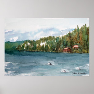 Lake Tahoe Carnelian Bay Mountain Cabins  Poster