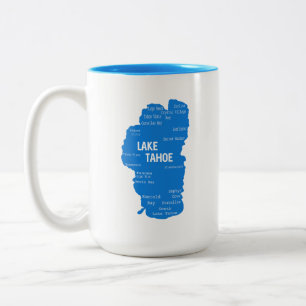 Lake Tahoe Cities Two-Tone Coffee Mug