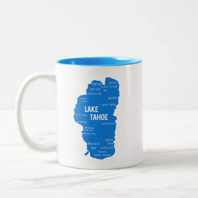  Lake Tahoe Cities Two-Tone Coffee Mug (Left)