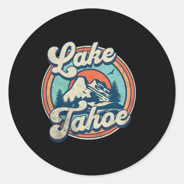 Lake Tahoe Classic Round Sticker (Front)