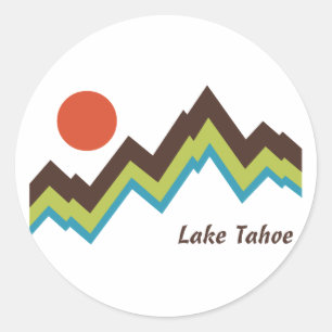 Lake Tahoe Classic Round Sticker