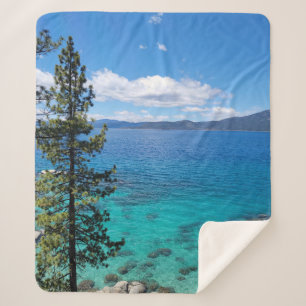 Lake Tahoe Clear Waters Sherpa Blanket