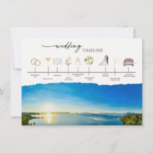 Lake Tahoe Destination Wedding Timeline Card