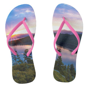 Lake Tahoe Emerald Bay Sunrise Flip Flop Sandals
