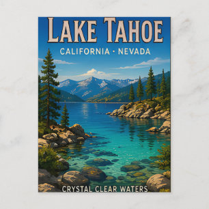 Lake Tahoe Emerald Scenic Travel Gift Postcard