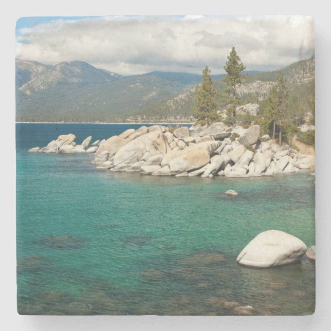 Lake Tahoe Landscape Stone Coaster (Front)