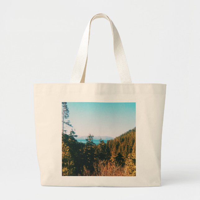 Lake Tahoe  Large Tote Bag (Front)