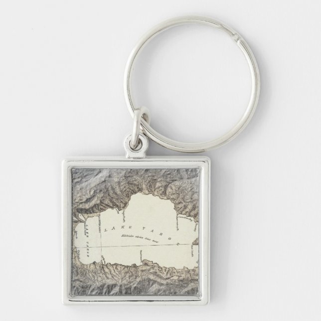Lake Tahoe map Key Ring (Front)