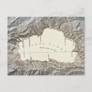Lake Tahoe map Postcard