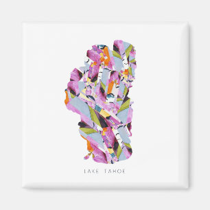 Lake Tahoe Minimalist Silhouette Map Magnet