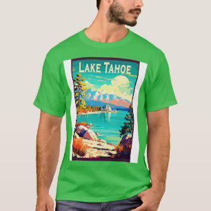 Lake Tahoe National Park Vintage Travel Poster 2 T-Shirt