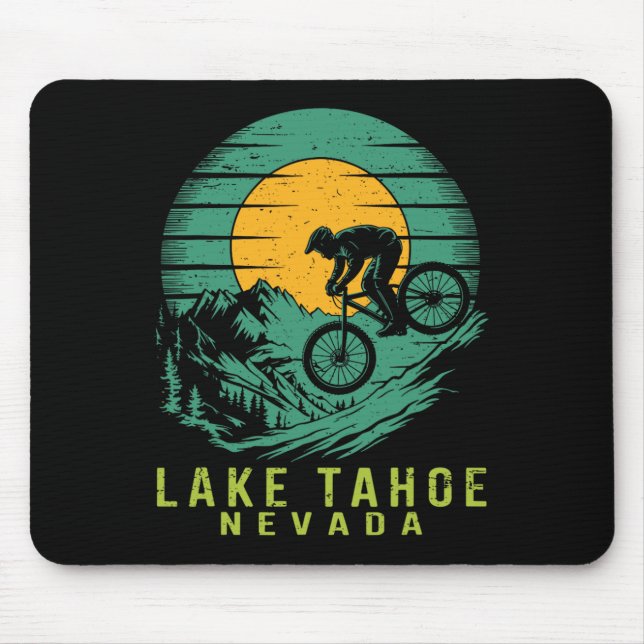 Lake Tahoe Nevada Mountain Biking Adventure  Mouse Mat (Front)